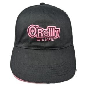 O'Reilly Baseball Cap Black One Size Pink Embroidery Auto Parts Strapback hat